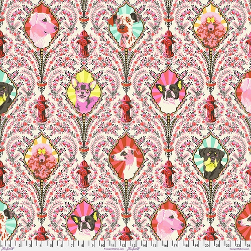 Tula Pink - Bestie - Puppy Dog Eyes - Blossom - Metallic Besties
